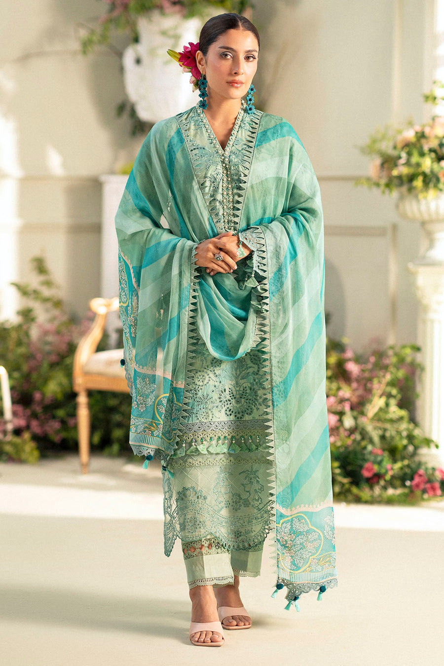Motifz Amal Embroidered Lawn Unstitched 3Pc Suit 5430-IRIS