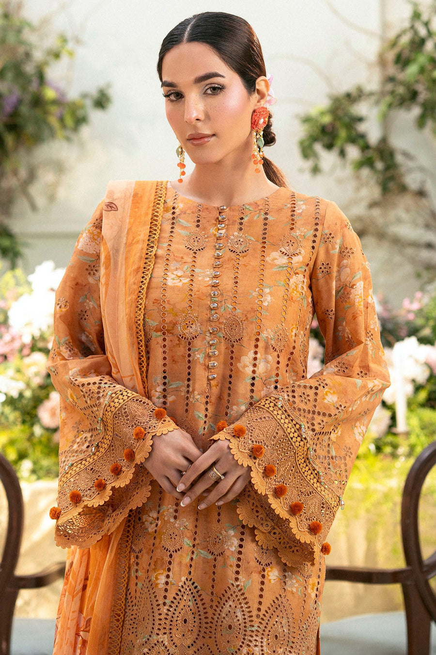 Motifz Amal Embroidered Lawn Unstitched 3Pc Suit 5431-BLUEBEELL