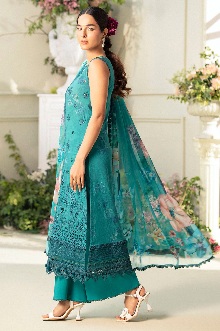 Motifz Amal Embroidered Lawn Unstitched 3Pc Suit 5432-MARIGOLD