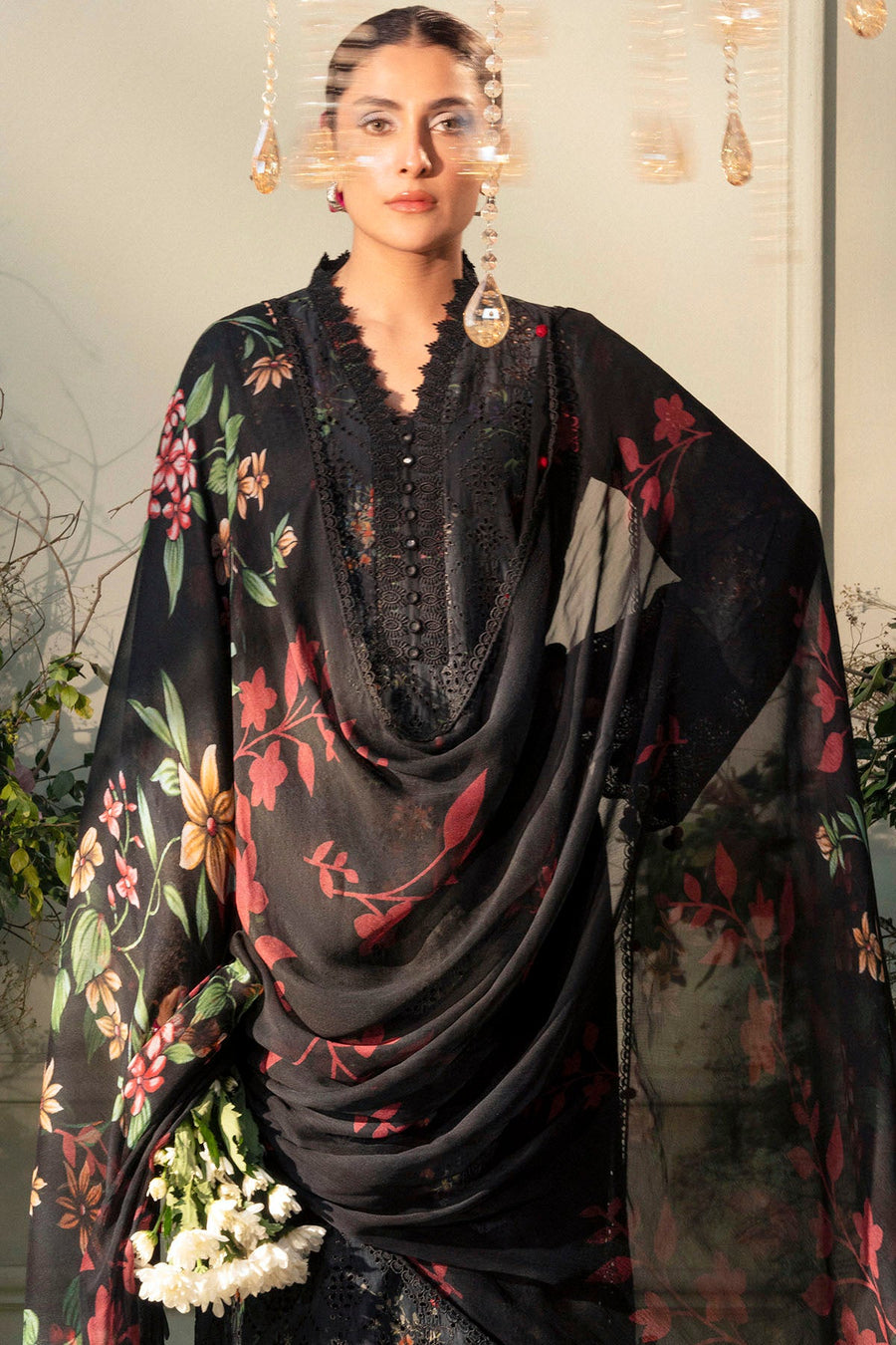 Motifz Amal Embroidered Lawn Unstitched 3Pc Suit 5433-JASMINE