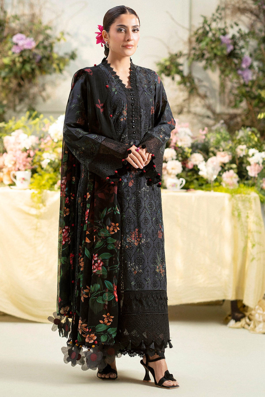 Motifz Amal Embroidered Lawn Unstitched 3Pc Suit 5433-JASMINE