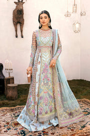 EZRA Luxury Wedding Hand Embellished Net Unstitched 3Pc Suit - SIBEL