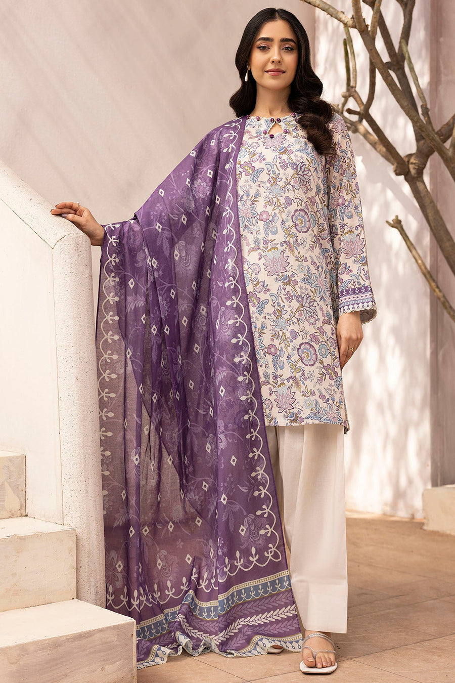 Motifz Rang Vol-03 Printed Lawn Unstitched 3Pc Suit 5511-ELMA