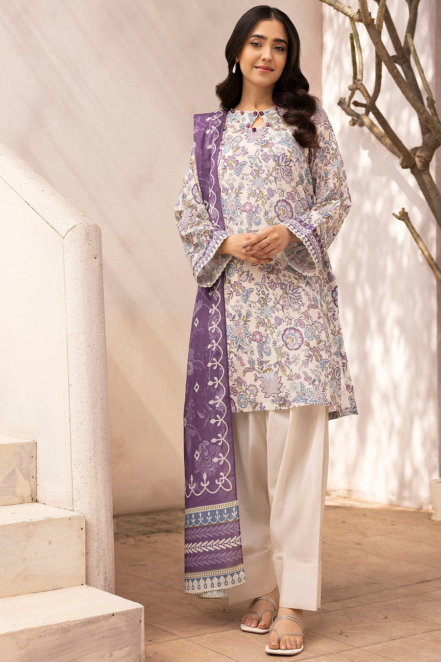 Motifz Rang Vol-03 Printed Lawn Unstitched 3Pc Suit 5511-ELMA