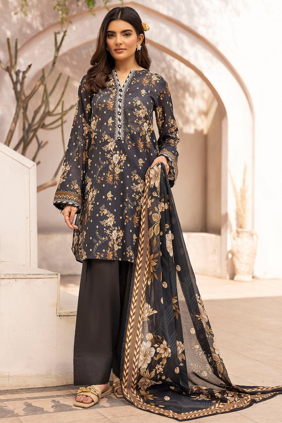 Motifz Rang Vol-03 Printed Lawn Unstitched 3Pc Suit 5514-OZLEM
