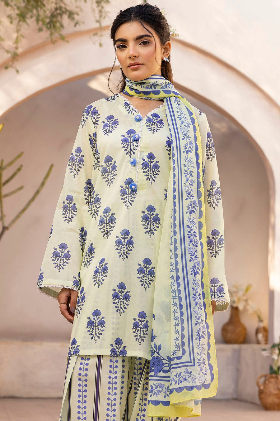 Motifz Rang Vol-04 Printed Lawn Unstitched 3Pc Suit 5516-IRENE