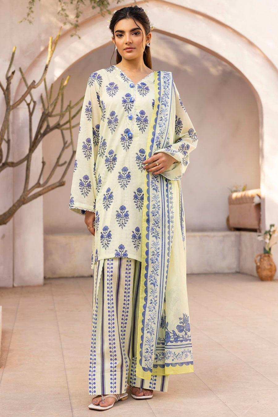 Motifz Rang Vol-04 Printed Lawn Unstitched 3Pc Suit 5516-IRENE