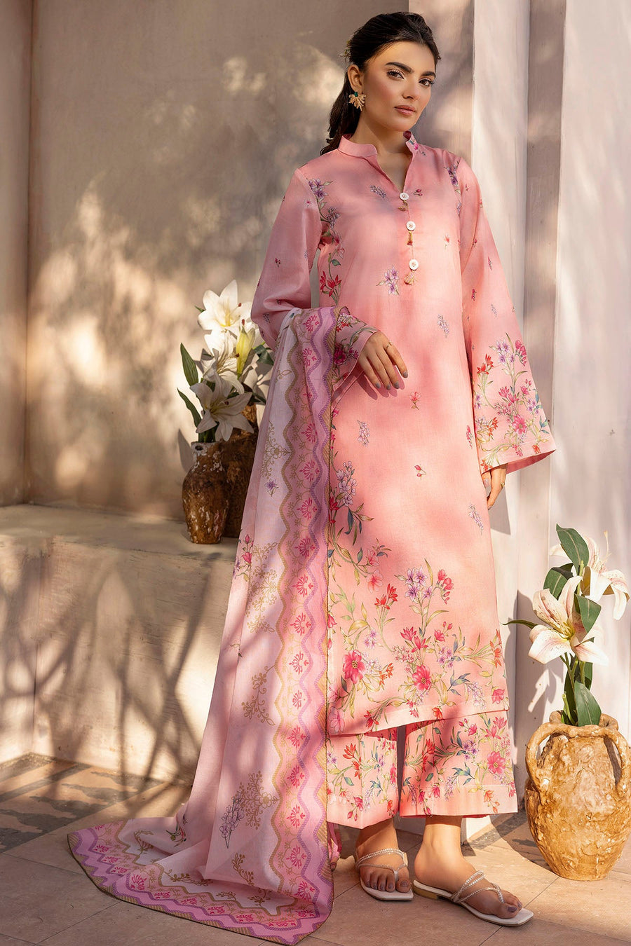Motifz Rang Vol-04 Printed Lawn Unstitched 3Pc Suit 5519-CARLA