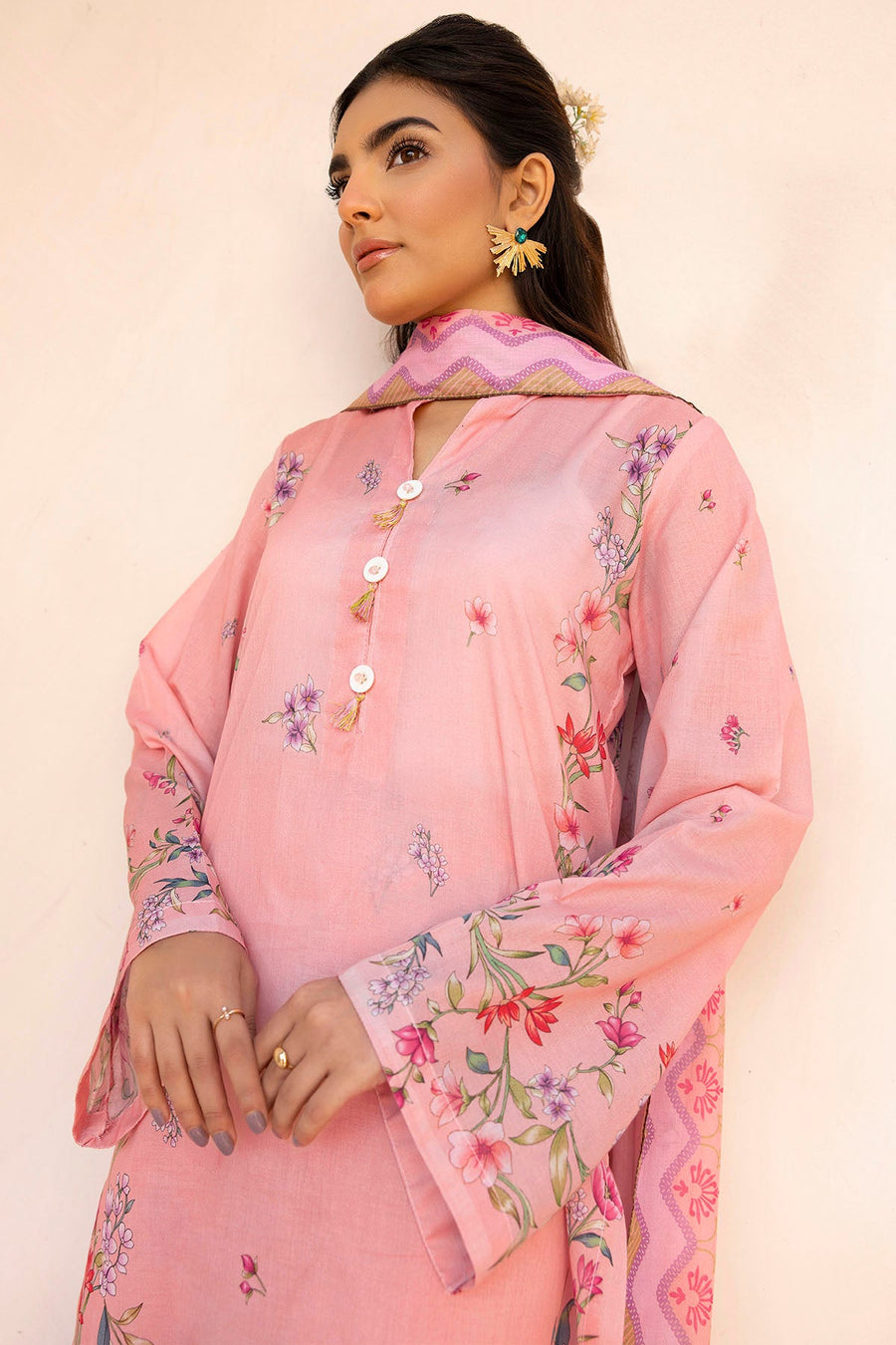 Motifz Rang Vol-04 Printed Lawn Unstitched 3Pc Suit 5519-CARLA