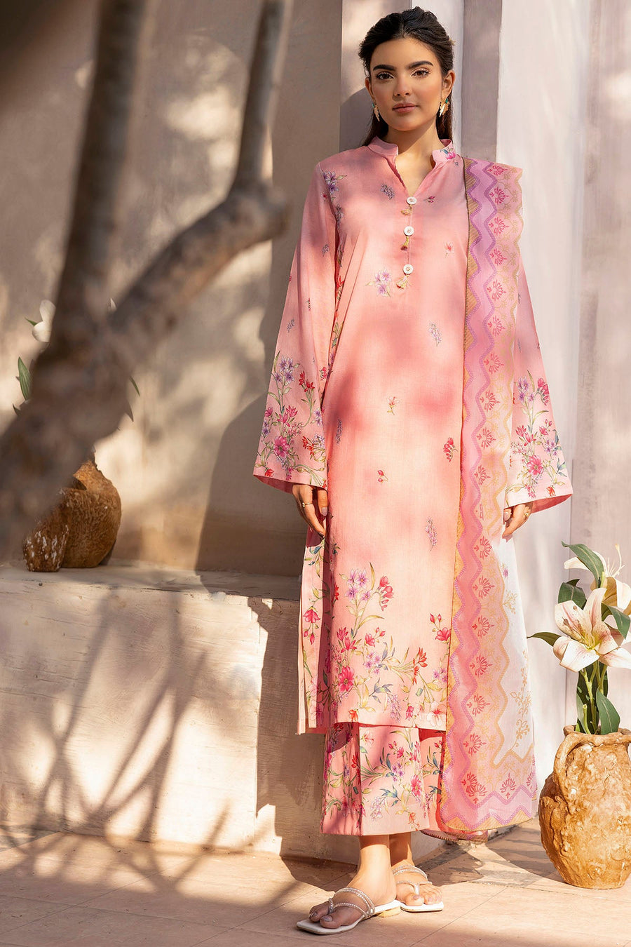 Motifz Rang Vol-04 Printed Lawn Unstitched 3Pc Suit 5519-CARLA