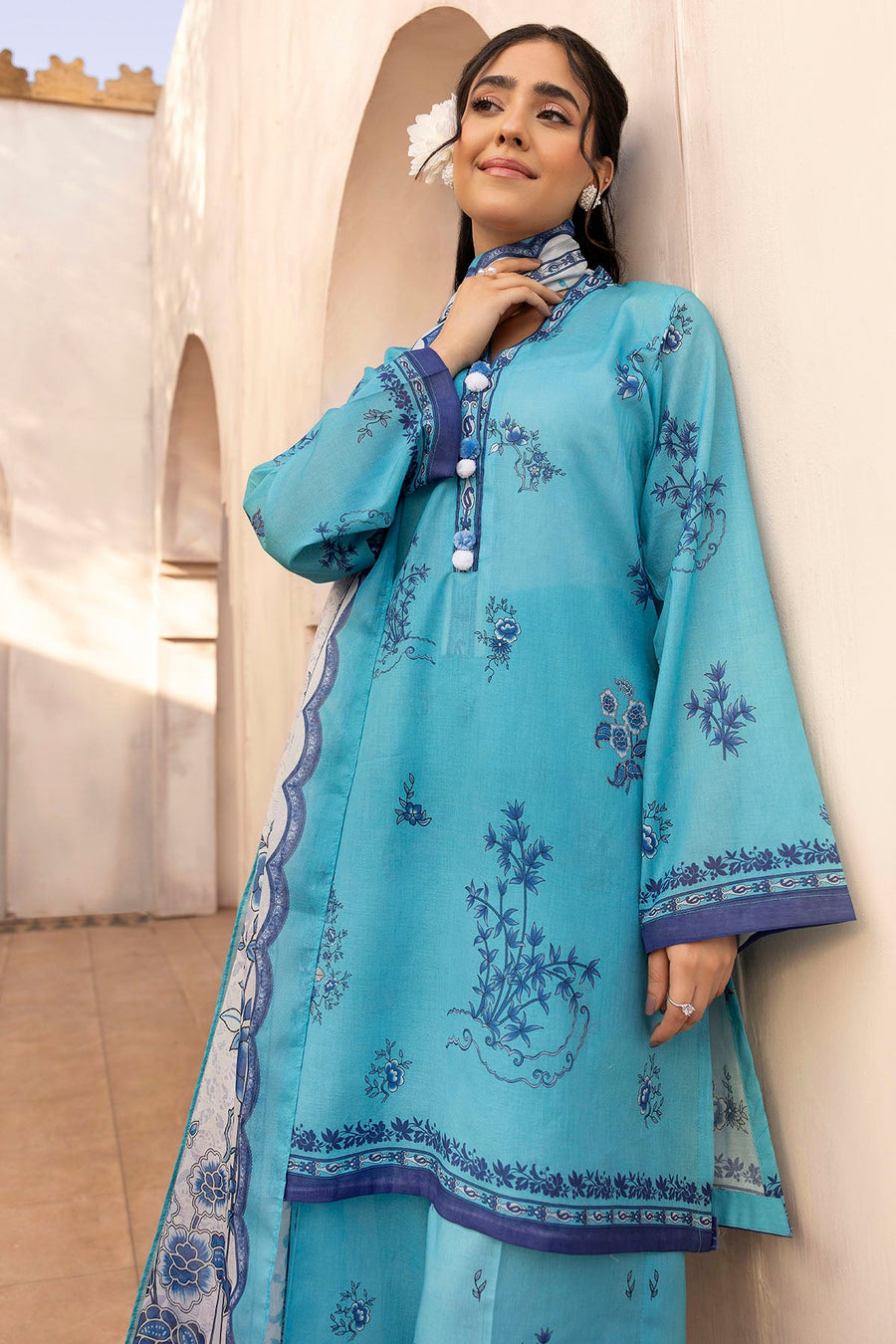 Motifz Rang Vol-04 Printed Lawn Unstitched 3Pc Suit 5523-ELECTRA