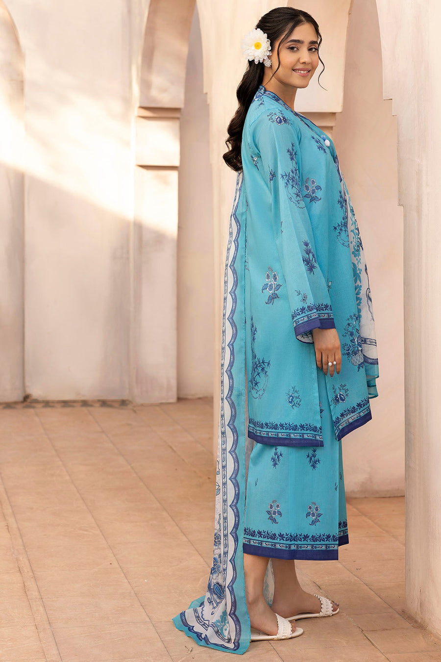 Motifz Rang Vol-04 Printed Lawn Unstitched 3Pc Suit 5523-ELECTRA