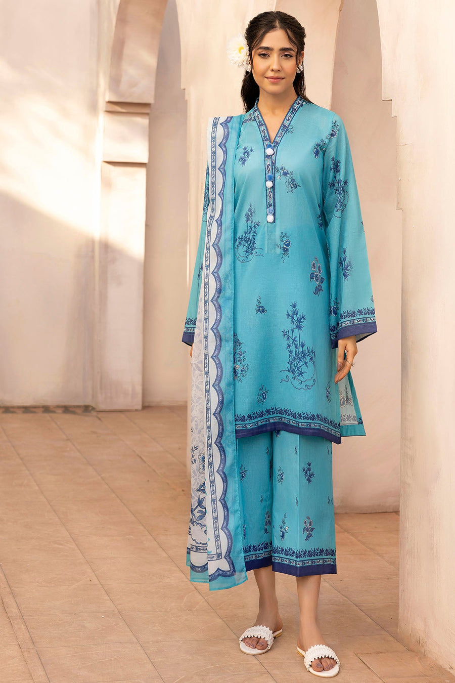 Motifz Rang Vol-04 Printed Lawn Unstitched 3Pc Suit 5523-ELECTRA