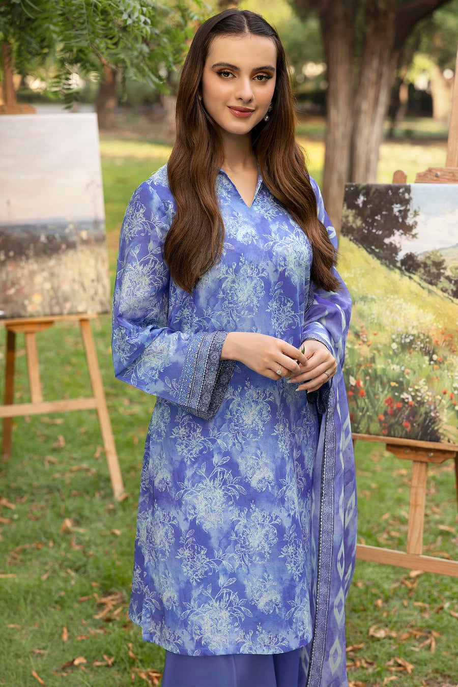 Motifz Rang Vol-07 Printed Lawn Unstitched 3Pc Suit 5559-AATH-KALI
