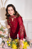 Neeshay Dastaan Embroidered Chiffon Unstitched 3Pc Suit - Gulzaib