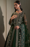 Fabiha Fatima Mehar-o-Maah Embroidered Organza Unstitched 3Pc Suit - EMERALD