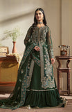 Fabiha Fatima Mehar-o-Maah Embroidered Organza Unstitched 3Pc Suit - EMERALD