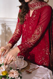 Neeshay Dastaan Embroidered Chiffon Unstitched 3Pc Suit - Gulzaib