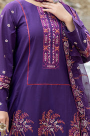 Safwa Clara Premium Embroidered Cotton Lawn Unstitched 3Pc Suit CAA-10