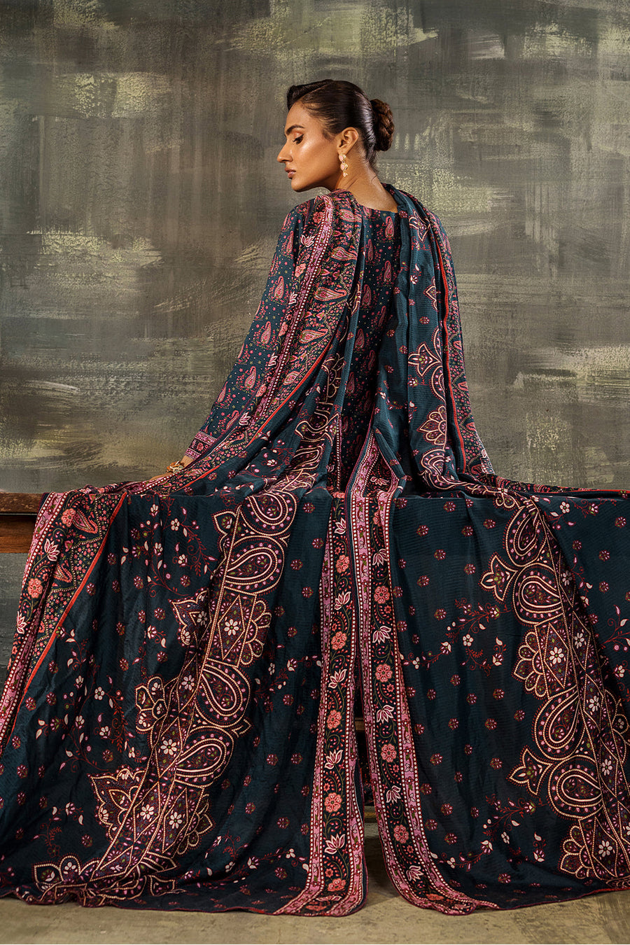 Melora by Safwa Digital Printed Doria Viscose Unstitched 3Pc Suit MLO-10