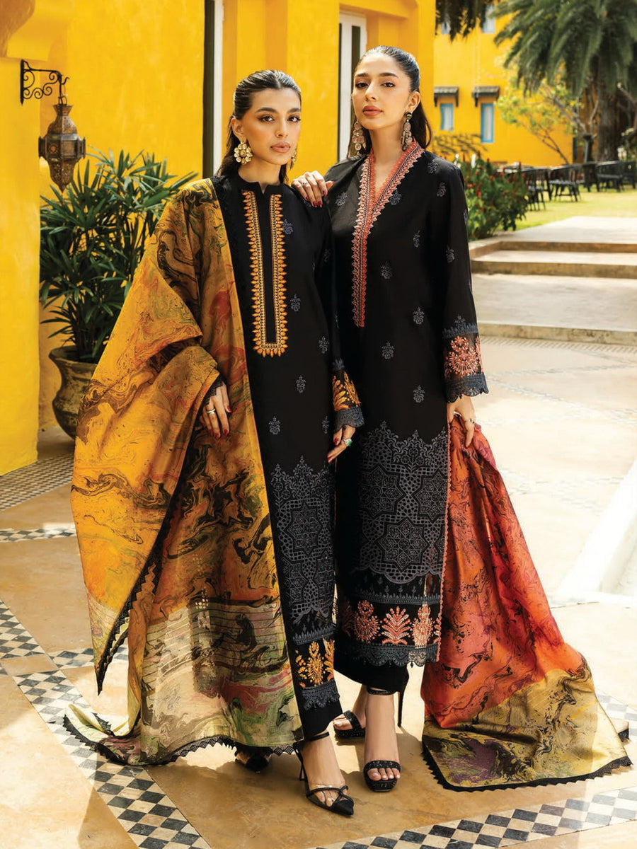 Zainab Chottani Embroidered Chikankari Lawn Unstitched 3Pc Suit D-05B Selah