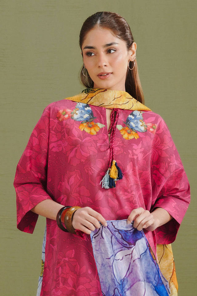 Coco by Zara Shahjahan Prints Unstitched Lawn 3Pc Suit D-05A Gece