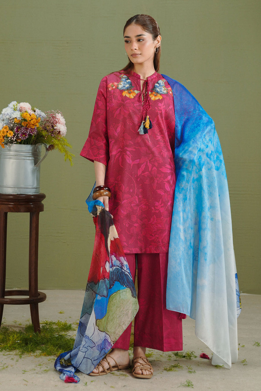 Coco by Zara Shahjahan Prints Unstitched Lawn 3Pc Suit D-05A Gece