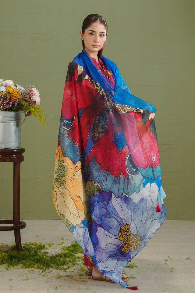 Coco by Zara Shahjahan Prints Unstitched Lawn 3Pc Suit D-05A Gece