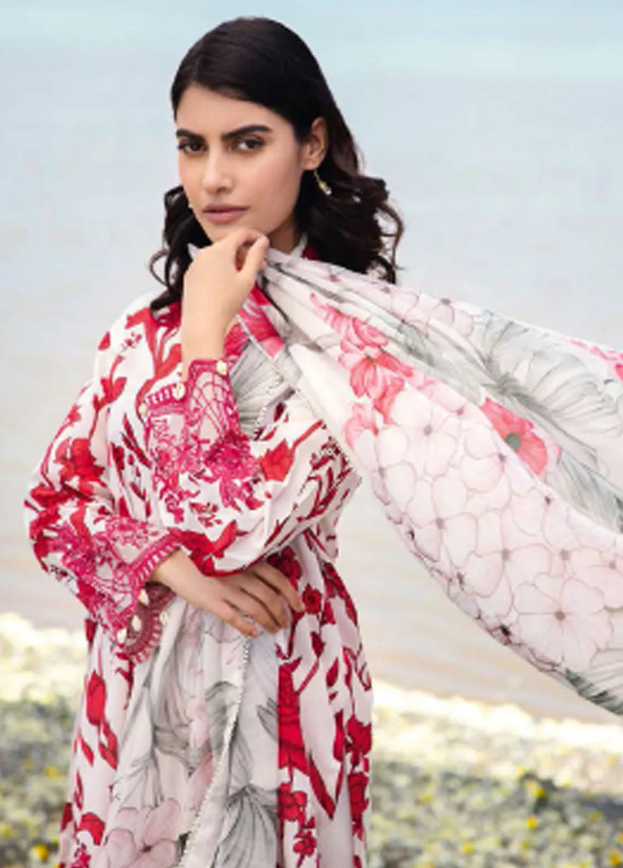 Maria.B M.Basics Embroidered Lawn Unstitched 3Pc Suit MB-05A