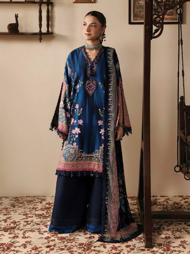 Maria B MBasics Embroidered Slub Khaddar Unstitched 3Pc Suit MB-CUSV15-05A