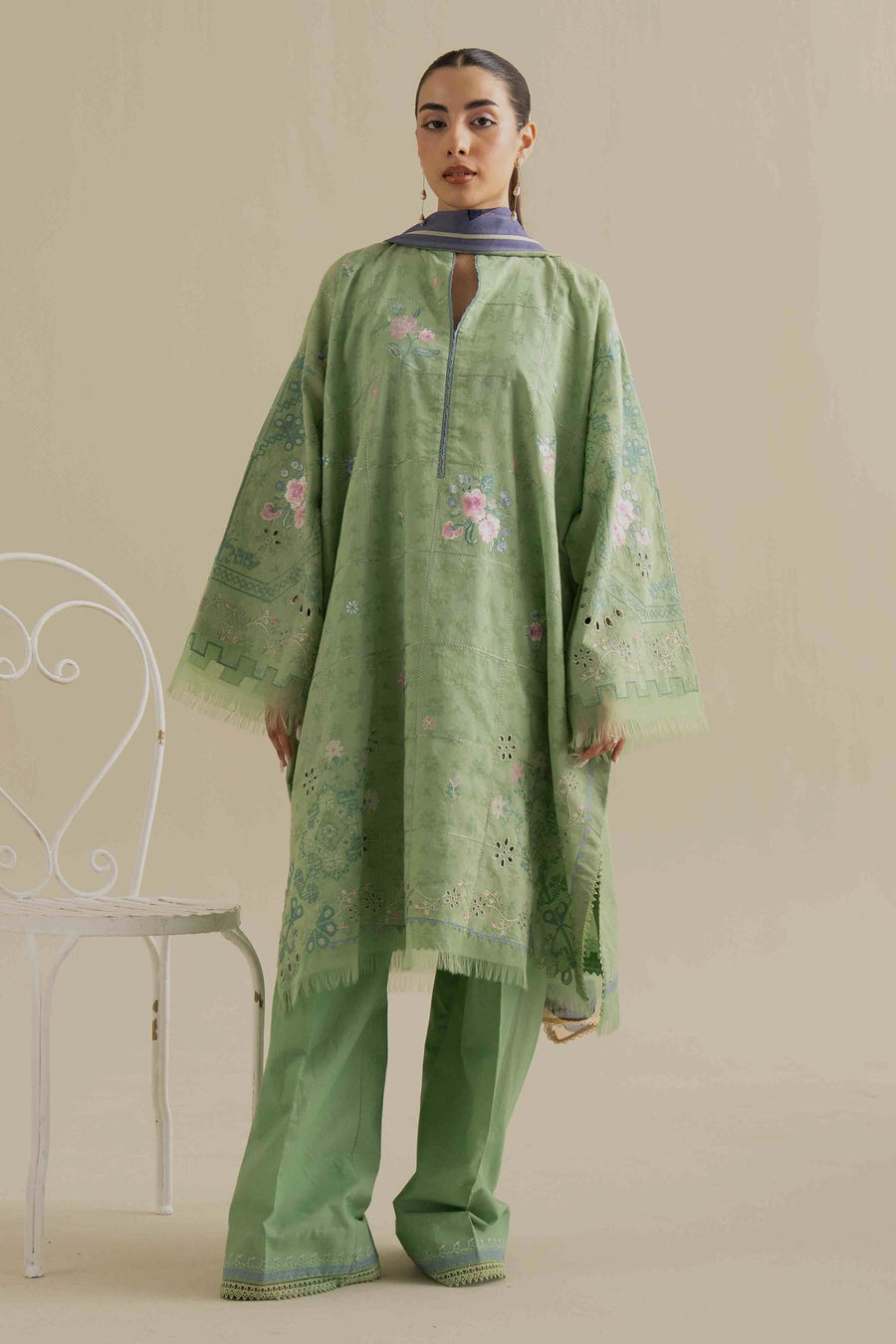 Coco by Zara Shahjahan Embroidered Lawn Unstitched 3Pc Suit 05A-SUFA