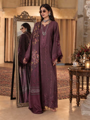 Noor by Saadia Asad Printskhaas Embroidered Linen Unstitched 3Pc Suit D-05A