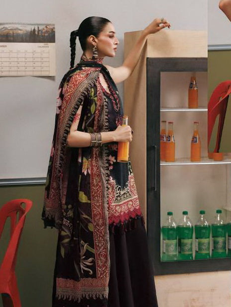 Maria B MBasics Embroidered Slub Khaddar Unstitched 3Pc Suit MB-CUSV15-05B