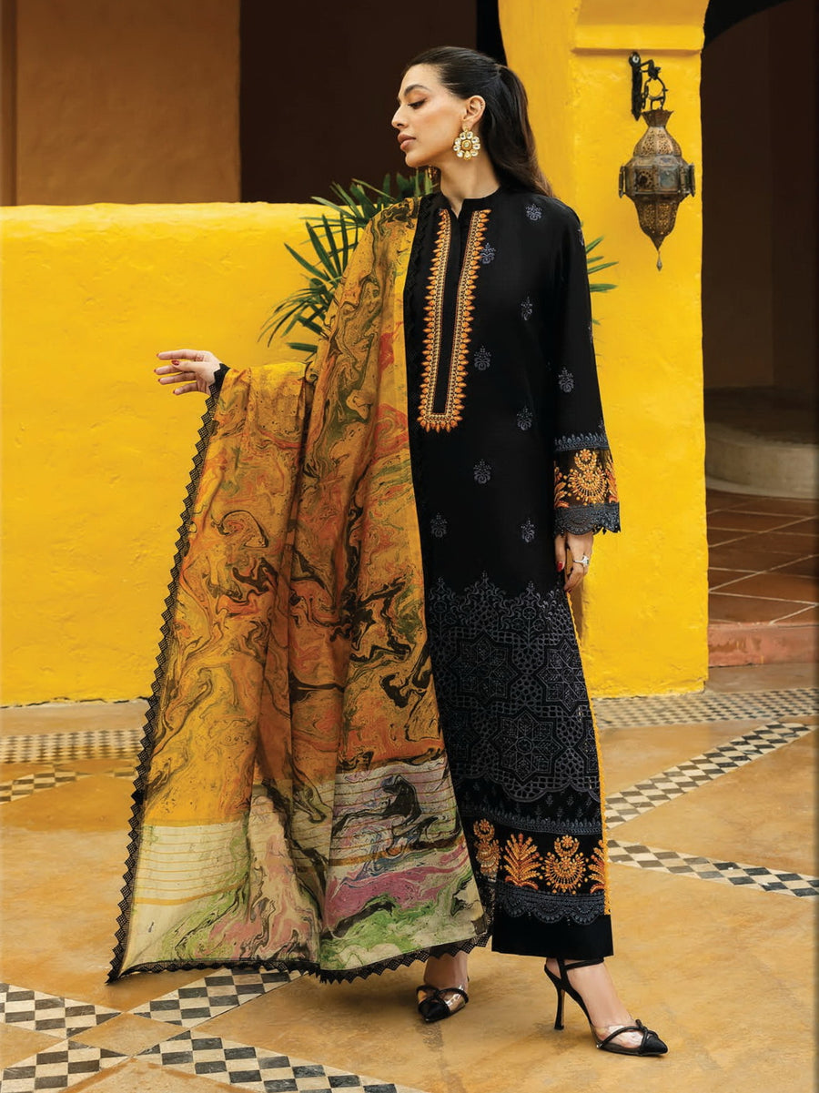 Zainab Chottani Embroidered Chikankari Lawn Unstitched 3Pc Suit D-05B Selah