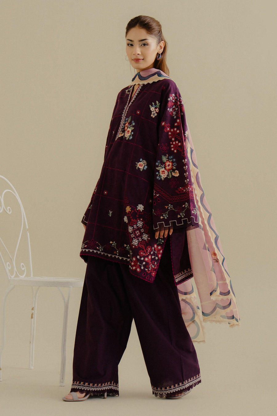 Coco by Zara Shahjahan Embroidered Lawn Unstitched 3Pc Suit 05B-SUFA