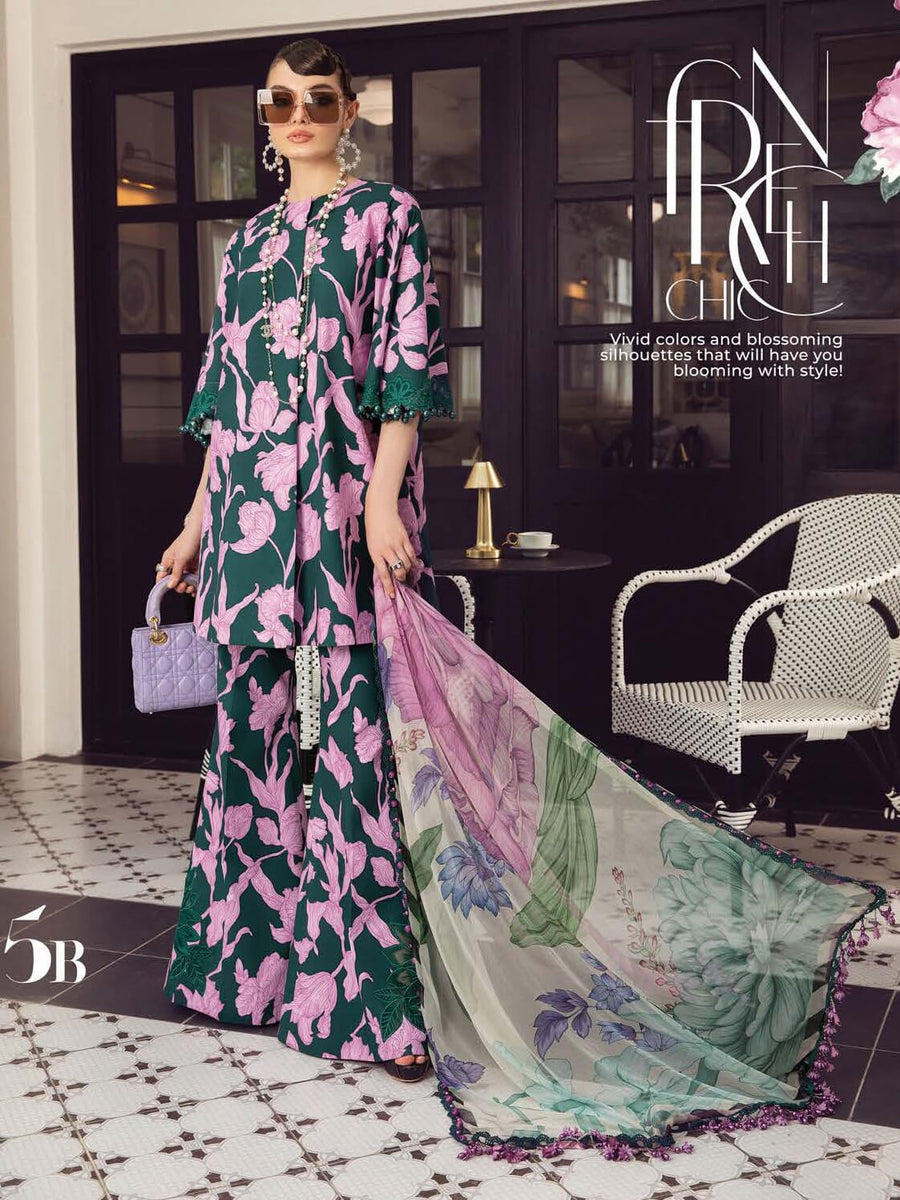 Maria B Mprints Fall Edit Unstitched Cambric 3Pc Suit MPT-1905-B