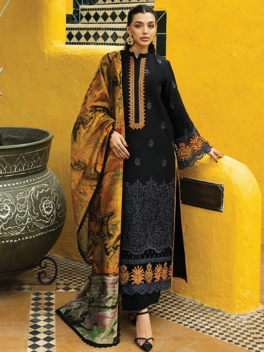 Zainab Chottani Embroidered Chikankari Lawn Unstitched 3Pc Suit D-05B Selah