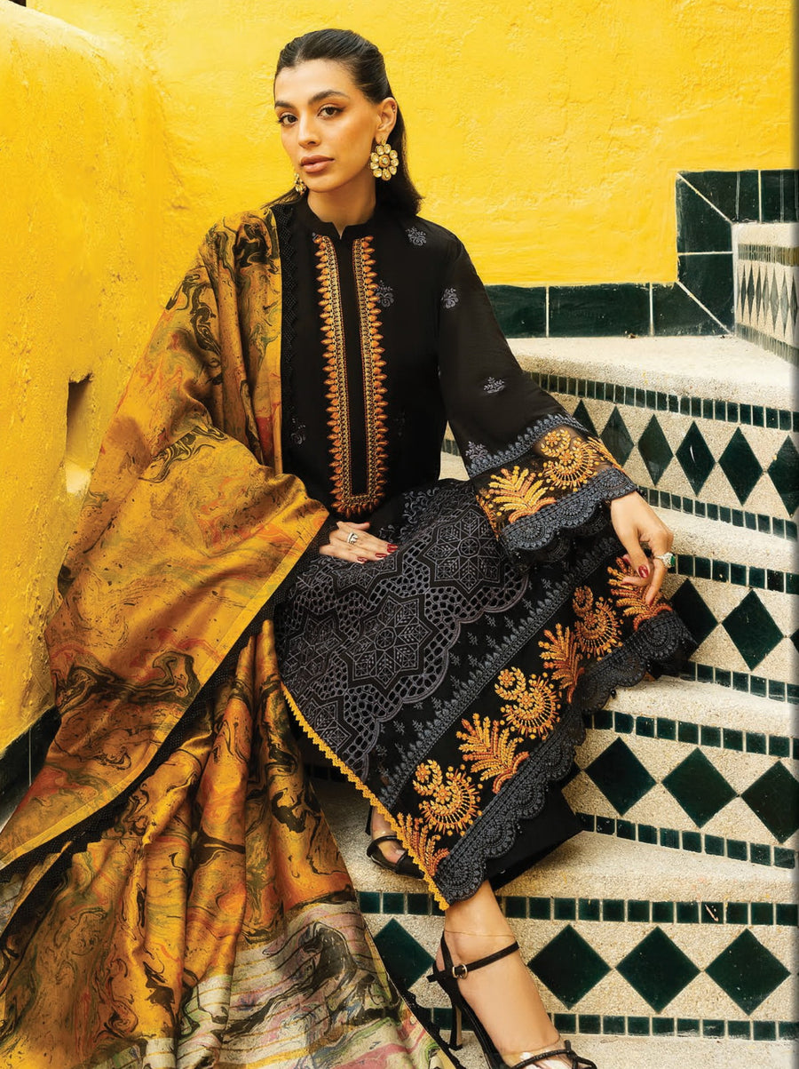 Zainab Chottani Embroidered Chikankari Lawn Unstitched 3Pc Suit D-05B Selah