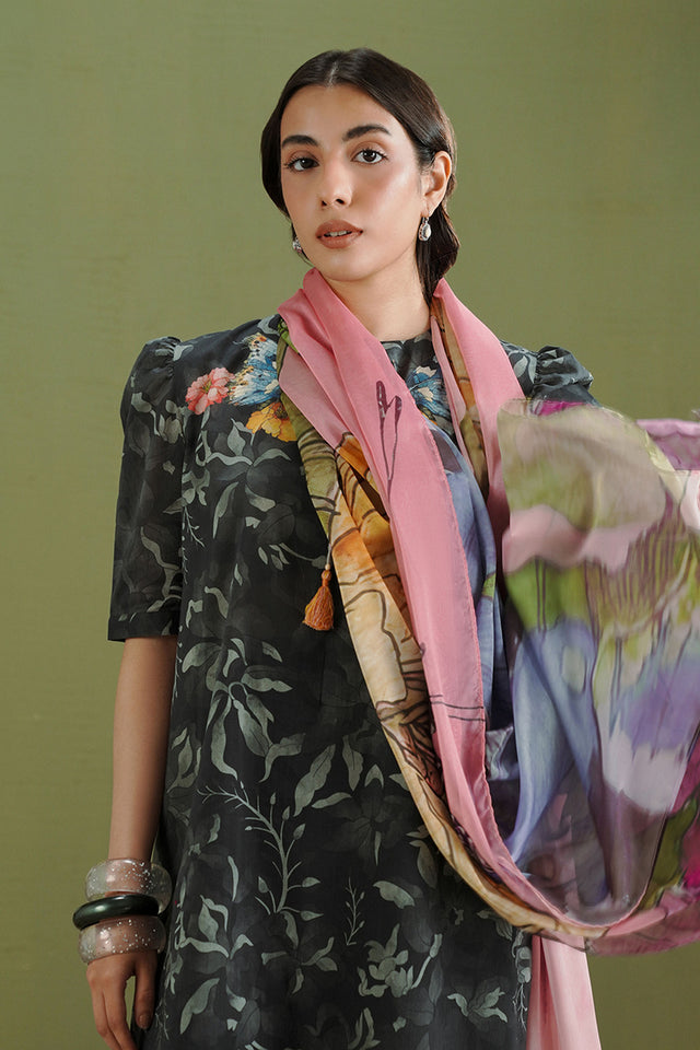 Coco by Zara Shahjahan Prints Unstitched Lawn 3Pc Suit D-05B Gece