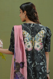 Coco by Zara Shahjahan Prints Unstitched Lawn 3Pc Suit D-05B Gece