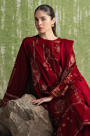Coco Zara Shahjahan Embroidered Khaddar Unstitched 3Pc D-10A DIBA