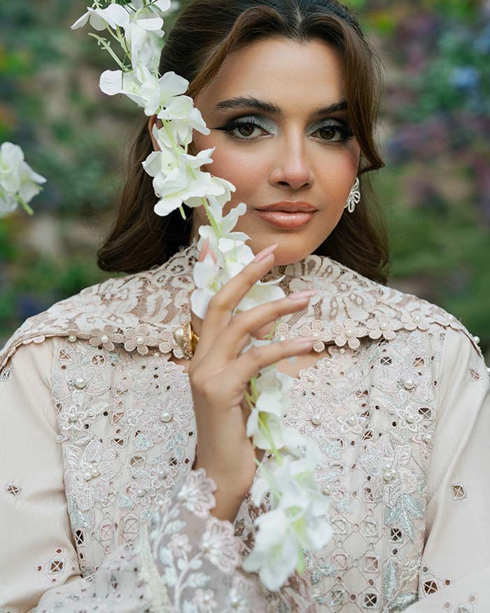 Zevk Flora Festive Embroidered Lawn Unstitched 3Pc Suit - ASEEL