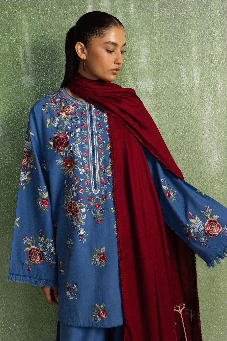 Coco Zara Shahjahan Embroidered Karandi Unstitched 3Pc D-9A ASMANI