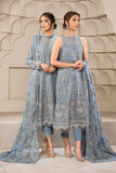 Falak by Zarif Unstitched Festive Formal Chiffon Suit ZF 05 BLUE BELL