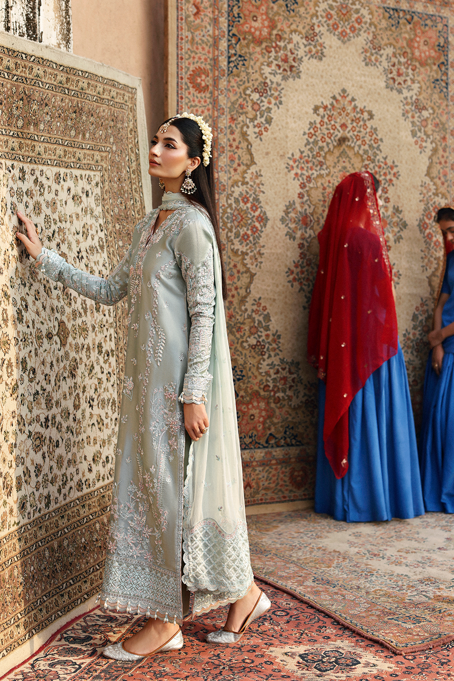 light blue traditional outfit