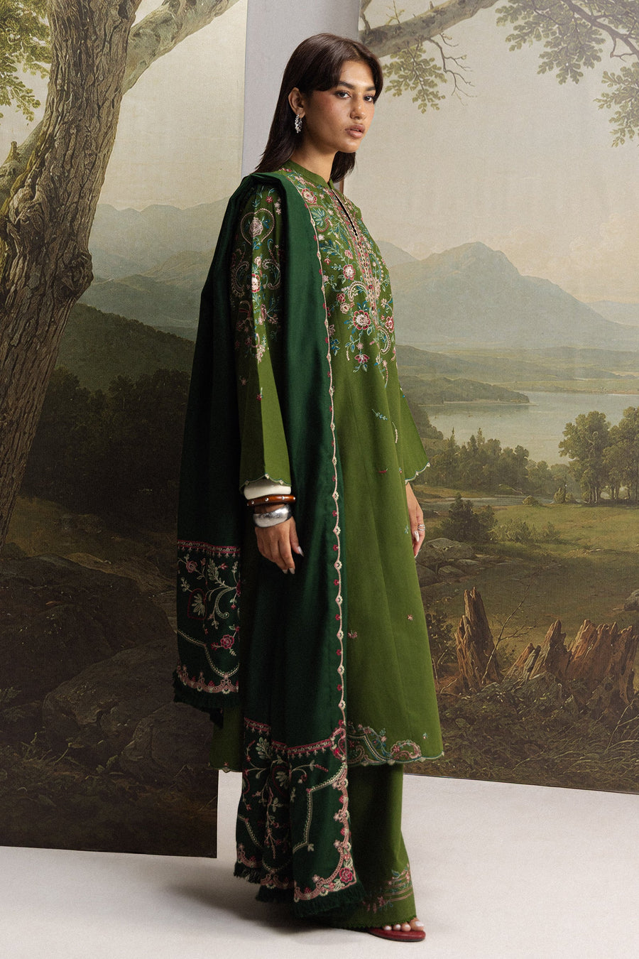 Coco Zara Shahjahan Embroidered Karandi Unstitched 3Pc D-5B SHAB