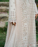 Zevk Flora Festive Embroidered Lawn Unstitched 3Pc Suit - ASEEL