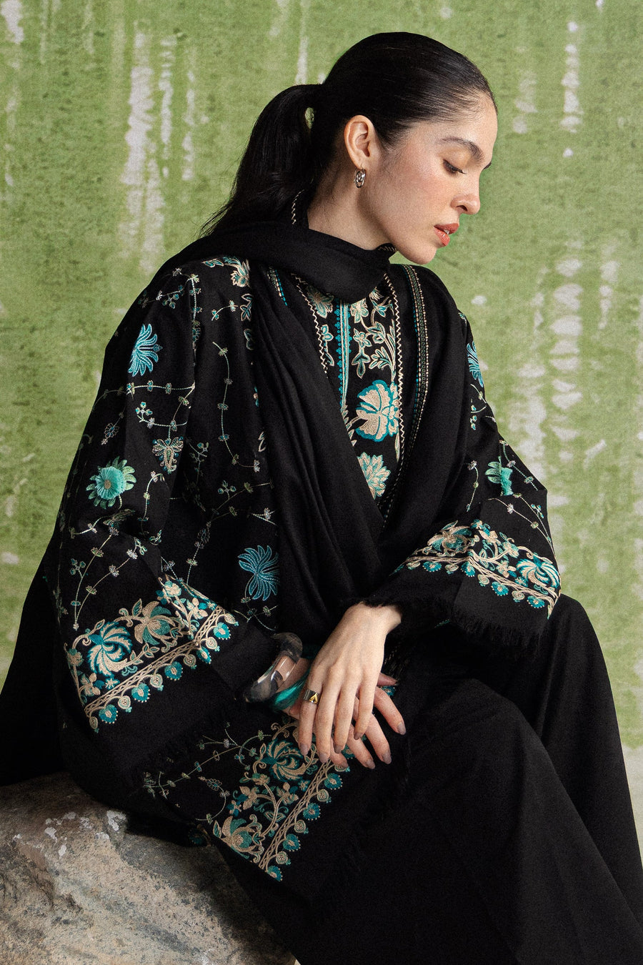 Coco Zara Shahjahan Embroidered Karandi Unstitched 3Pc D-7B TABASSUM