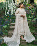 Zevk Flora Festive Embroidered Lawn Unstitched 3Pc Suit - ASEEL