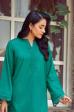 La Rosaa Basics Embroidered Self Cotton Lawn Stitched 2Pc Suit LRB24-02 Jade